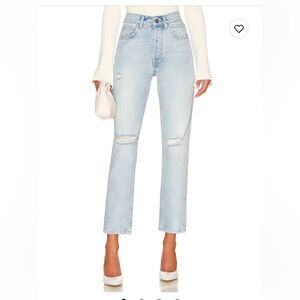 ANINE BING Sonya Jean in Destructed Classic Blue